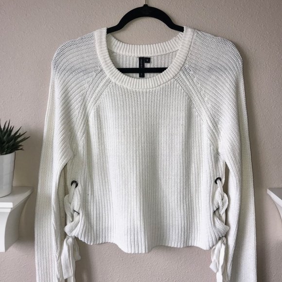 Knit Sweater Lace-up Sides - Picture 2 of 5